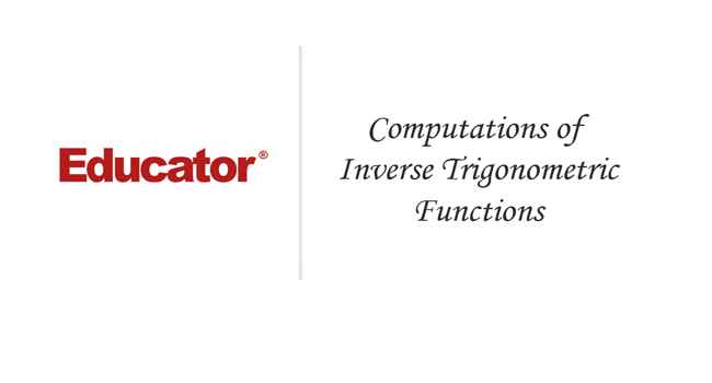 Inverse Trigonometric Equations Examples
